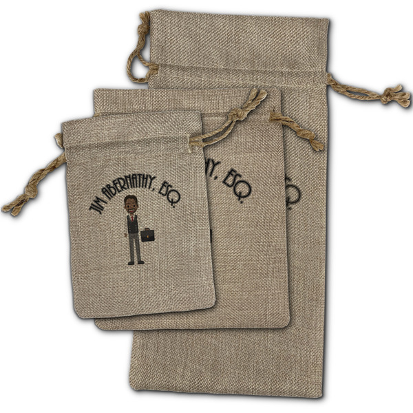 Lawyer / Attorney Avatar Burlap Gift Bags - (PARENT MAIN) All Three