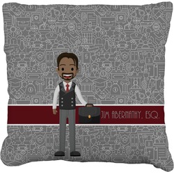 Lawyer / Attorney Avatar Faux-Linen Throw Pillow 18" (Personalized)