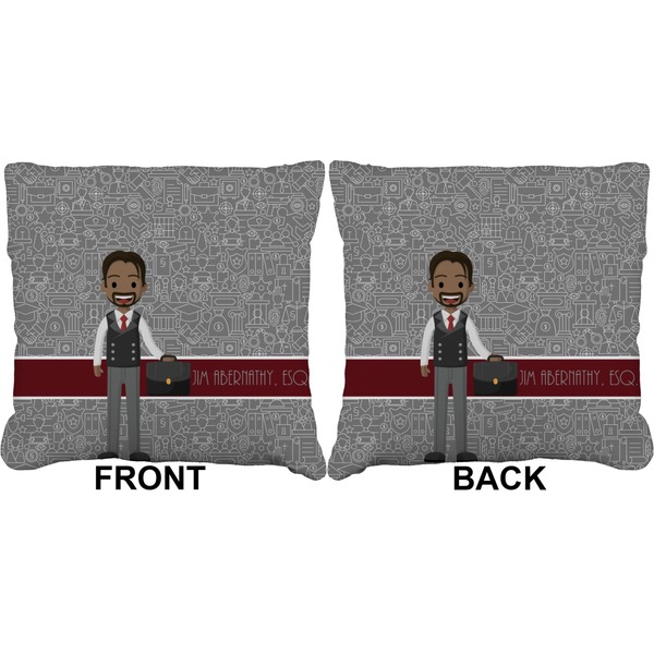 Lawyer / Attorney Avatar Burlap Pillow Approval