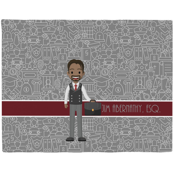 Custom Lawyer / Attorney Avatar Woven Fabric Placemat - Twill w/ Name or Text