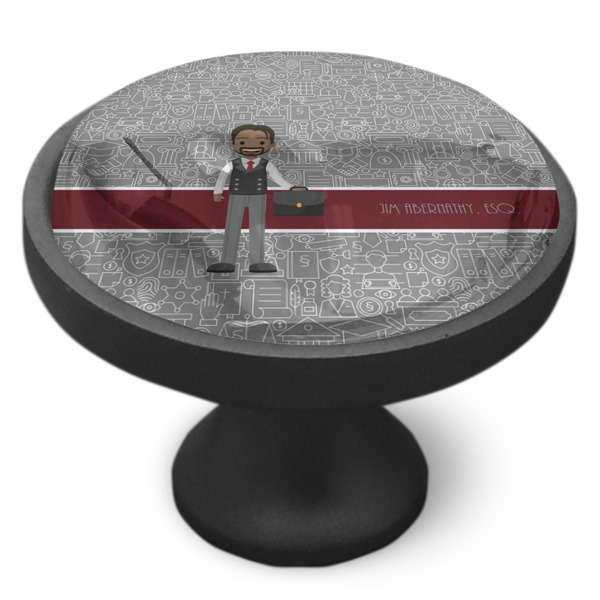 Lawyer / Attorney Avatar Cabinet Knob - Black - Side