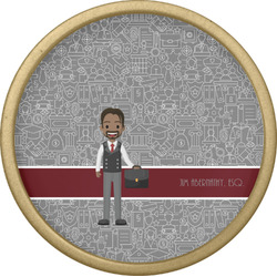 Lawyer / Attorney Avatar Cabinet Knob - Gold (Personalized)