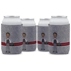 Lawyer / Attorney Avatar Can Cooler (12 oz) - Set of 4 w/ Name or Text