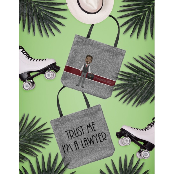 Lawyer / Attorney Avatar Canvas Tote Lifestyle Front and Back