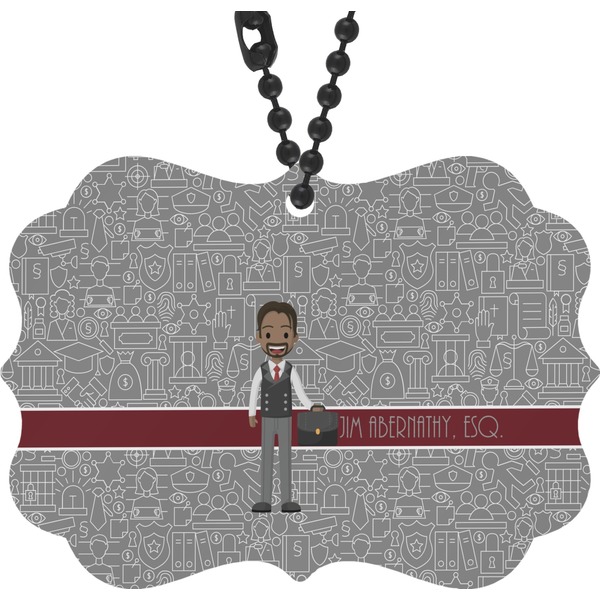Custom Lawyer / Attorney Avatar Rear View Mirror Decor (Personalized)
