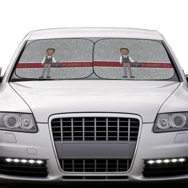 Lawyer / Attorney Avatar Car Sun Shades - IN CONTEXT