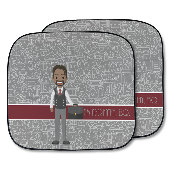 Custom Lawyer / Attorney Avatar Car Sun Shade - Two Piece (Personalized)
