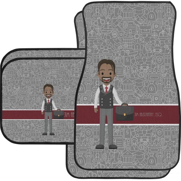Custom Lawyer / Attorney Avatar Car Floor Mats Set - 2 Front & 2 Back (Personalized)