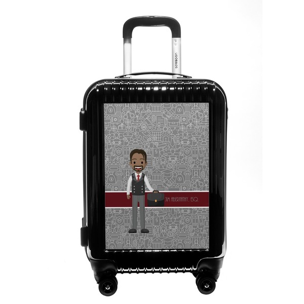 Custom Lawyer / Attorney Avatar Carry On Hard Shell Suitcase (Personalized)