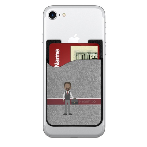 Custom Lawyer / Attorney Avatar 2-in-1 Cell Phone Credit Card Holder & Screen Cleaner (Personalized)