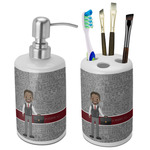 Lawyer / Attorney Avatar Ceramic Bathroom Accessories Set (Personalized)