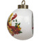 Lawyer / Attorney Avatar Ceramic Christmas Ornament - Poinsettias (Side View)