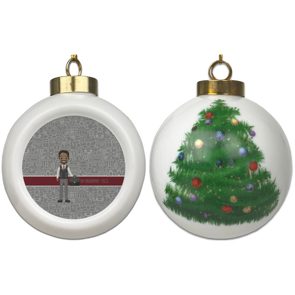 Lawyer / Attorney Avatar Ceramic Christmas Ornament - X-Mas Tree (APPROVAL)