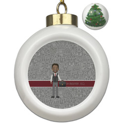 Lawyer / Attorney Avatar Ceramic Ball Ornament - Christmas Tree (Personalized)