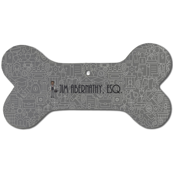 Lawyer / Attorney Avatar Ceramic Flat Ornament - Bone Front