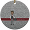 Lawyer / Attorney Avatar Round Ceramic Ornament w/ Name or Text