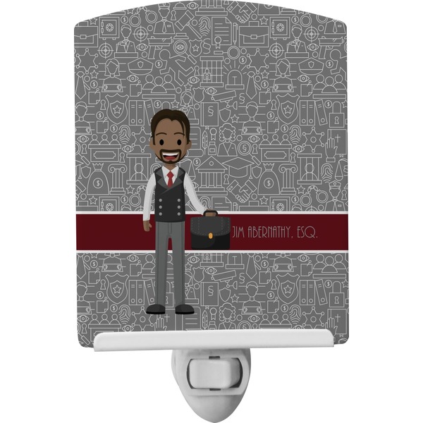 Custom Lawyer / Attorney Avatar Ceramic Night Light (Personalized)