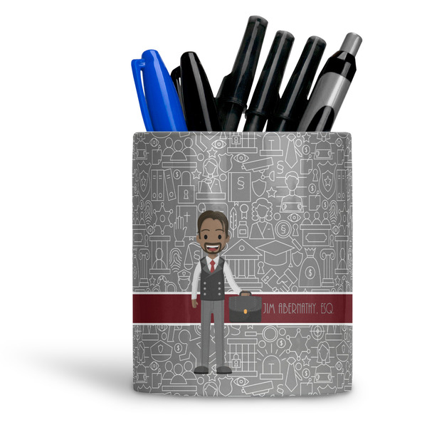 Custom Lawyer / Attorney Avatar Ceramic Pen Holder