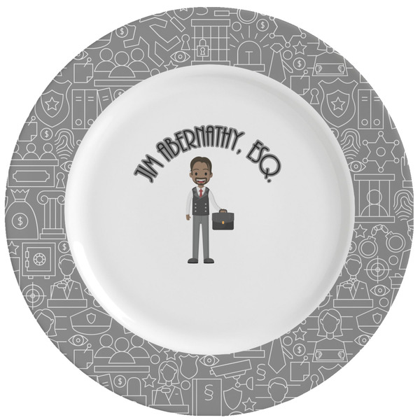 Custom Lawyer / Attorney Avatar Ceramic Dinner Plates (Set of 4) (Personalized)