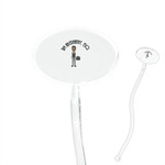 Lawyer / Attorney Avatar 7" Oval Plastic Stir Sticks - Clear (Personalized)