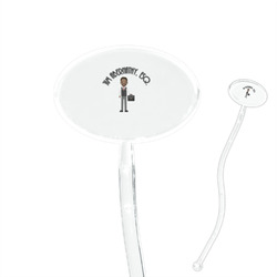 Lawyer / Attorney Avatar 7" Oval Plastic Stir Sticks - Clear (Personalized)