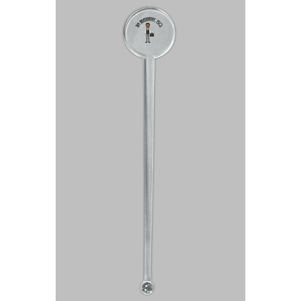 Lawyer / Attorney Avatar Clear Plastic 7" Stir Stick - Round - Single Stick