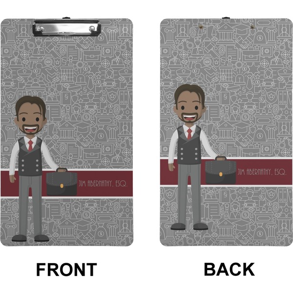 Lawyer / Attorney Avatar Clipboard (Legal) (Front + Back)