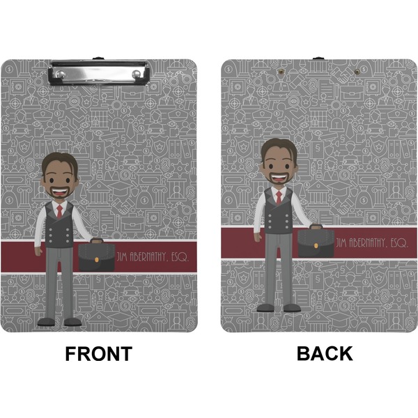 Lawyer / Attorney Avatar Clipboard (Letter) (Front + Back)