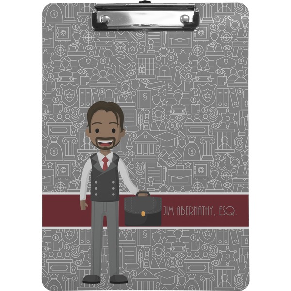Custom Lawyer / Attorney Avatar Clipboard (Letter Size) (Personalized)