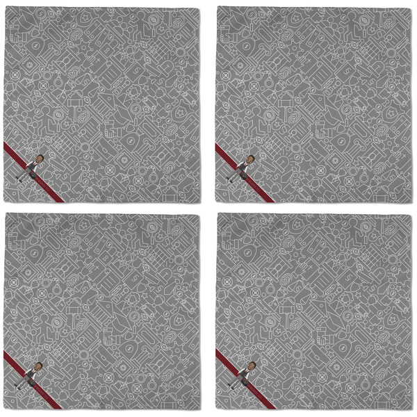 Lawyer / Attorney Avatar Cloth Napkins - Personalized Dinner (APPROVAL) Set of 4