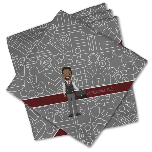 Lawyer / Attorney Avatar Cloth Napkins - Personalized Lunch (PARENT MAIN Set of 4)