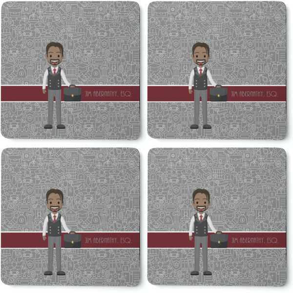 Lawyer / Attorney Avatar Coaster Rubber Back - Apvl