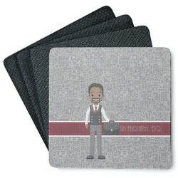 Lawyer / Attorney Avatar Square Rubber Backed Coasters - Set of 4 (Personalized)