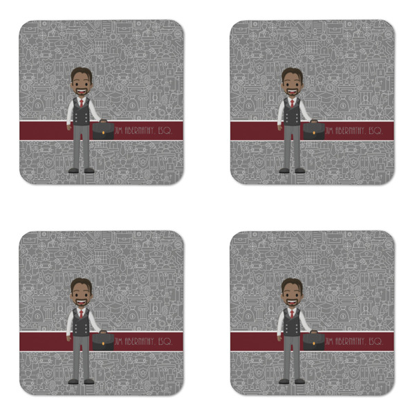 Lawyer / Attorney Avatar Coaster Set - APPROVAL