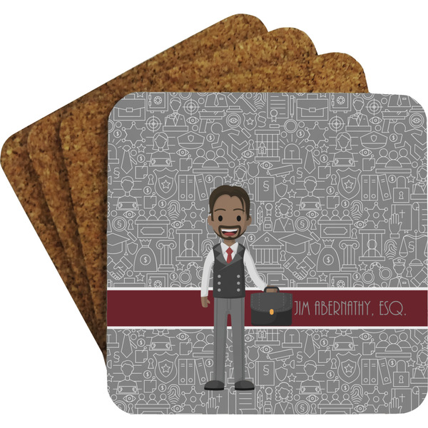Lawyer / Attorney Avatar Coaster Set (Personalized)