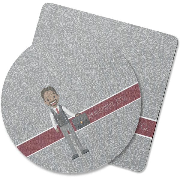 Custom Lawyer / Attorney Avatar Rubber Backed Coaster (Personalized)