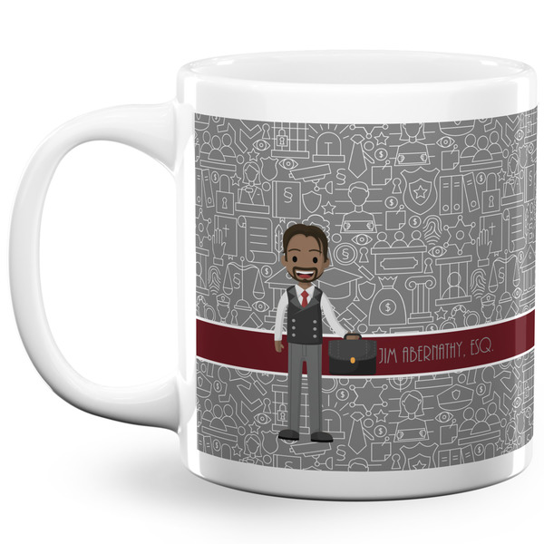 Custom Lawyer / Attorney Avatar 20 Oz Coffee Mug - White (Personalized)