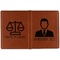Lawyer / Attorney Avatar Cognac Leather Passport Holder Outside Double Sided - Apvl