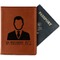 Lawyer / Attorney Avatar Cognac Leather Passport Holder With Passport - Main