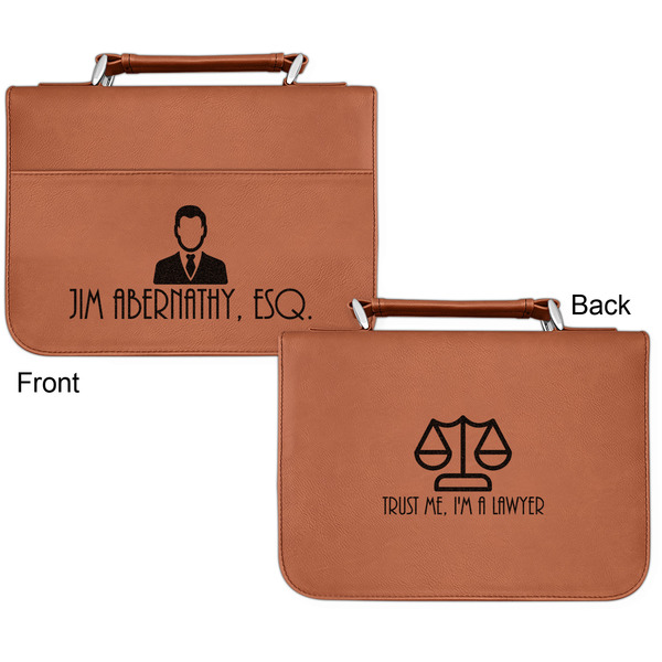Lawyer / Attorney Avatar Cognac Leatherette Bible Covers - Small Double Sided Apvl