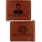 Lawyer / Attorney Avatar Cognac Leatherette Bifold Wallets - Front and Back