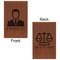 Lawyer / Attorney Avatar Cognac Leatherette Journal - Double Sided - Apvl