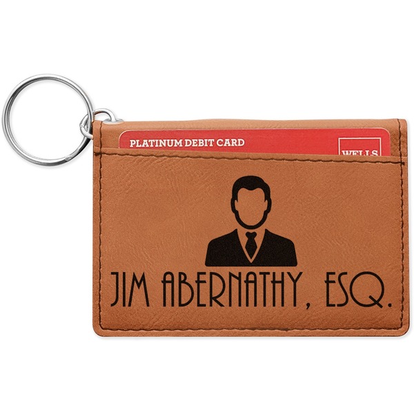 Custom Lawyer / Attorney Avatar Leatherette Keychain ID Holder (Personalized)