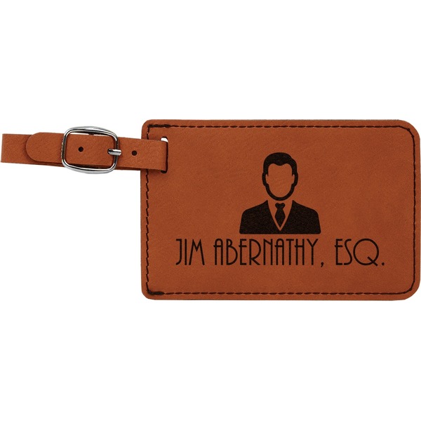Custom Lawyer / Attorney Avatar Leatherette Luggage Tag (Personalized)