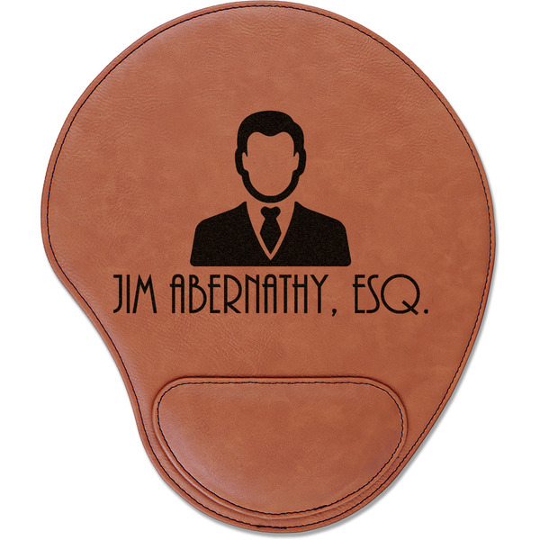 Custom Lawyer / Attorney Avatar Leatherette Mouse Pad with Wrist Support (Personalized)