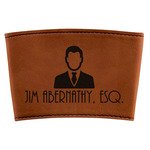 Lawyer / Attorney Avatar Leatherette Cup Sleeve (Personalized)