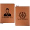 Lawyer / Attorney Avatar Cognac Leatherette Portfolios with Notepad - Large - Double Sided - Apvl