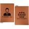 Lawyer / Attorney Avatar Cognac Leatherette Portfolios with Notepad - Small - Double Sided- Apvl