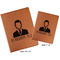 Lawyer / Attorney Avatar Cognac Leatherette Portfolios with Notepads - Compare Sizes
