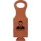 Lawyer / Attorney Avatar Cognac Leatherette Wine Totes - Single Front